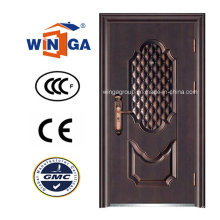 Ce Hot Sale Bronze Sécurité Steel Metal Copper Door (W-ST-08)